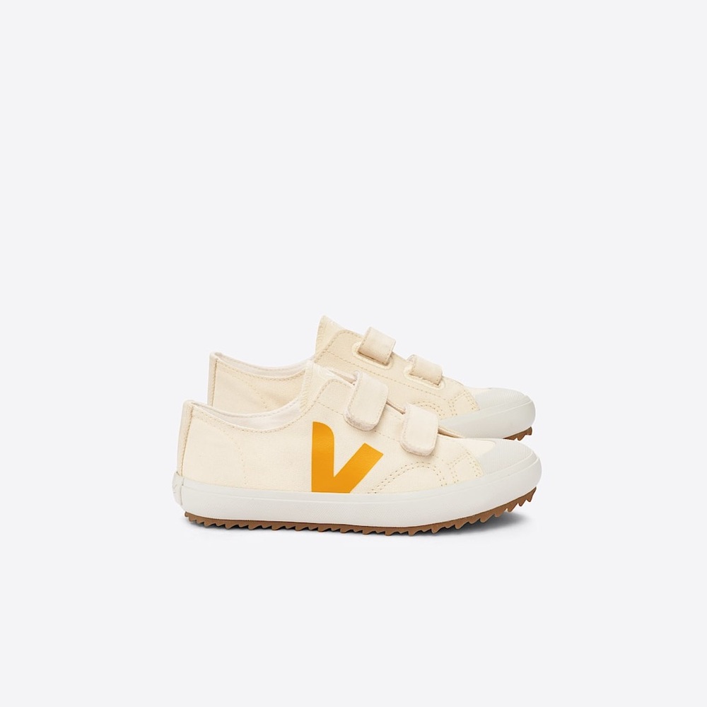 Veja Kids' Beige and Yellow Sneakers